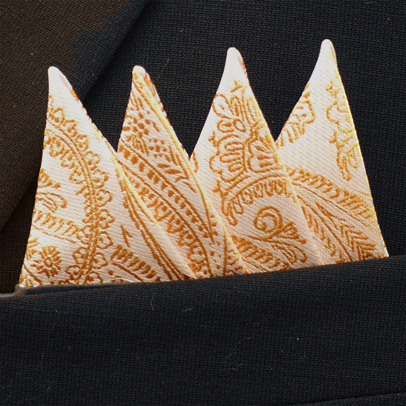 Väst+fluga Paisley Guld - 6