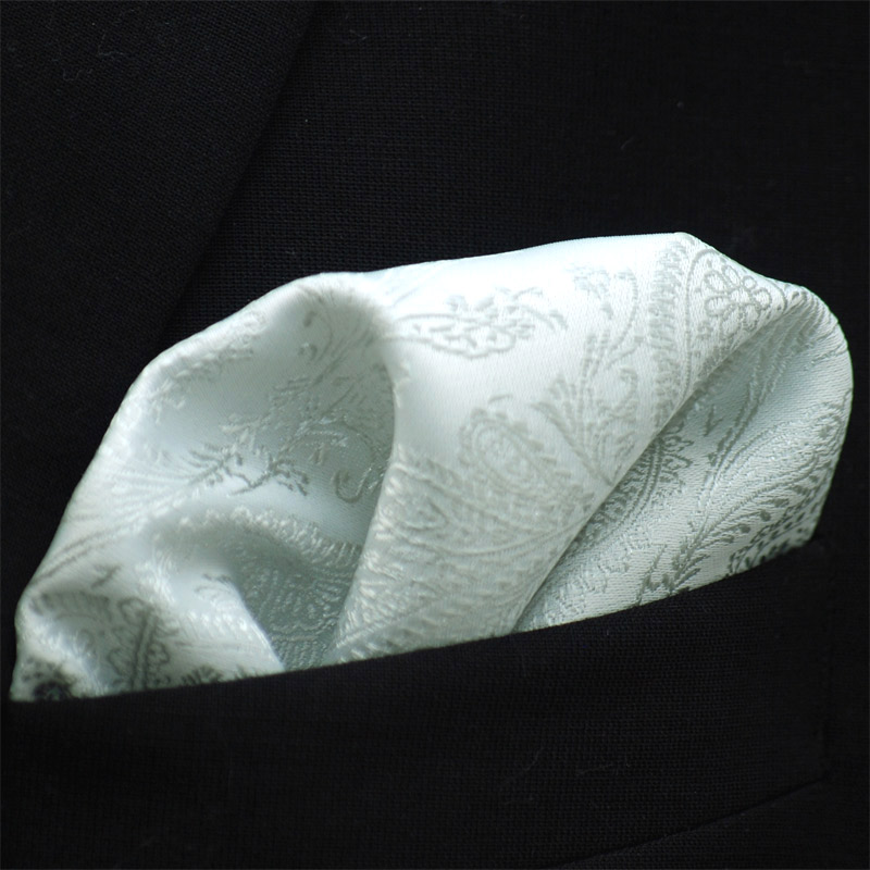 Väst+fluga Paisley Silvergrå - 4
