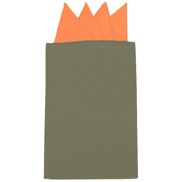 Färdigvikt bröstnäsduk Fyrspets FN052 Orange - 2