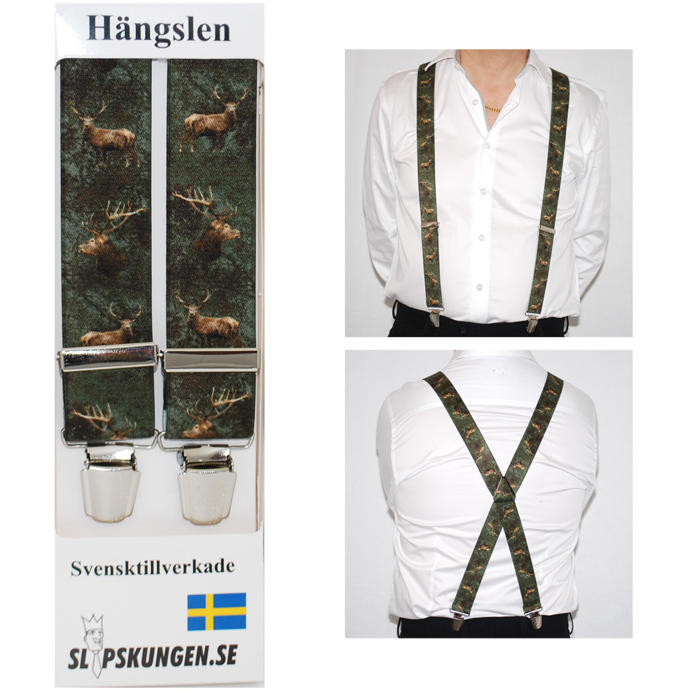 Svenska hängslen  Breda Hjortar
