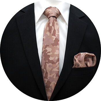 Slipsset Camo Brun-beige