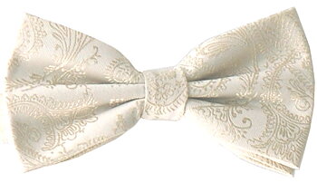 Knuten fluga Paisley Ivory