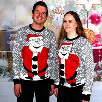 Jultröja med tomtemotiv 3D