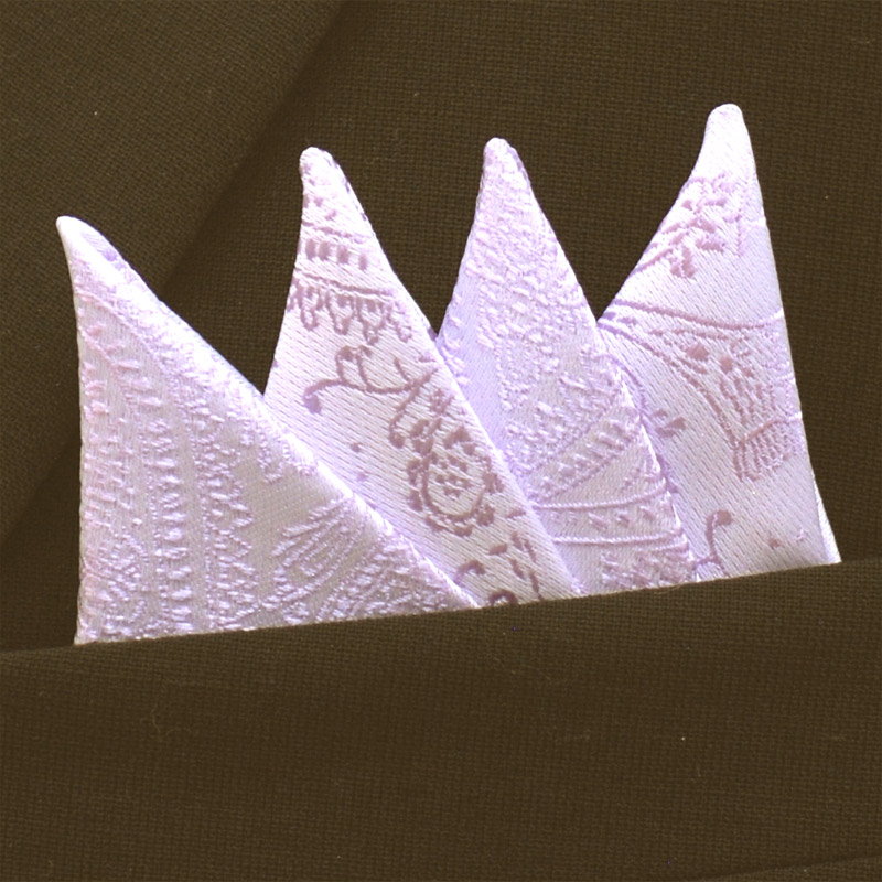 Väst+kravatt Paisley Lila - 4