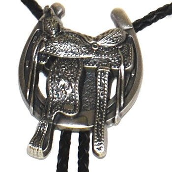 Bolotie SILVER HORSE SHOE, SADDLE AND BOOTS