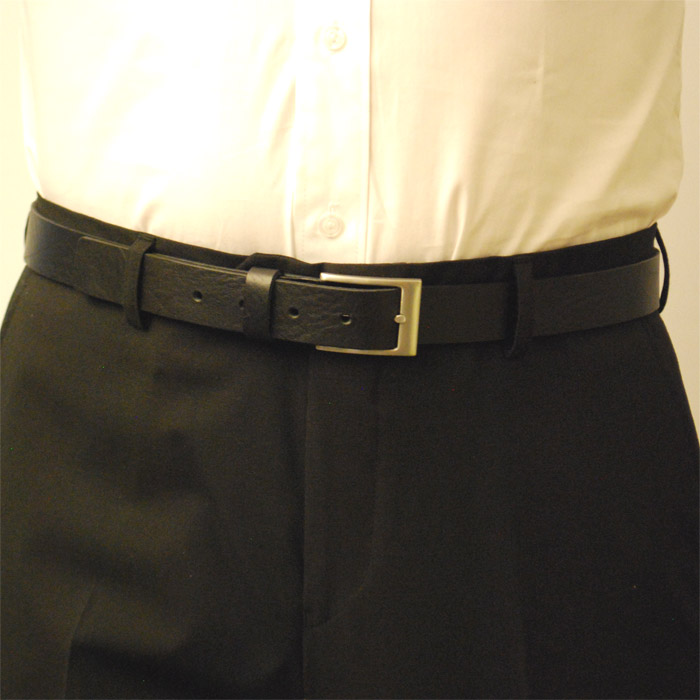 Läderbälte Bull svart 30mm 802 - 2