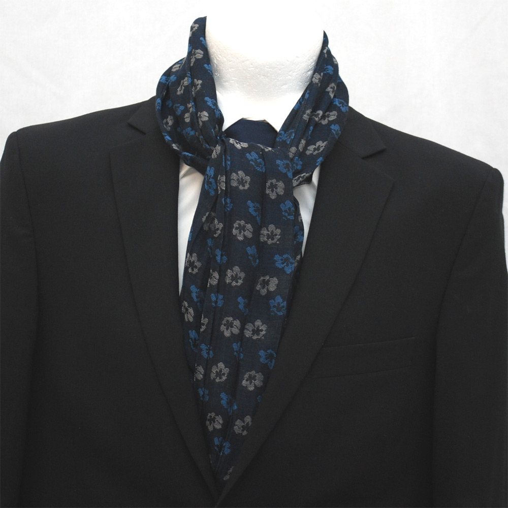 Scarf Napoli Small Flower BW