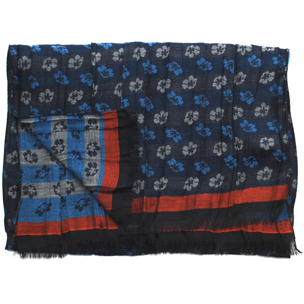Scarf Napoli Small Flower BW - 2
