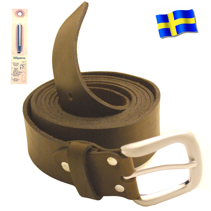 Läderbälte brun XL881B