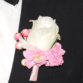 Corsage Ros Vit 2