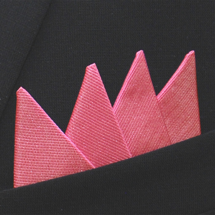 Färdigvikt bröstnäsduk Fyrspets FN044 Rosa