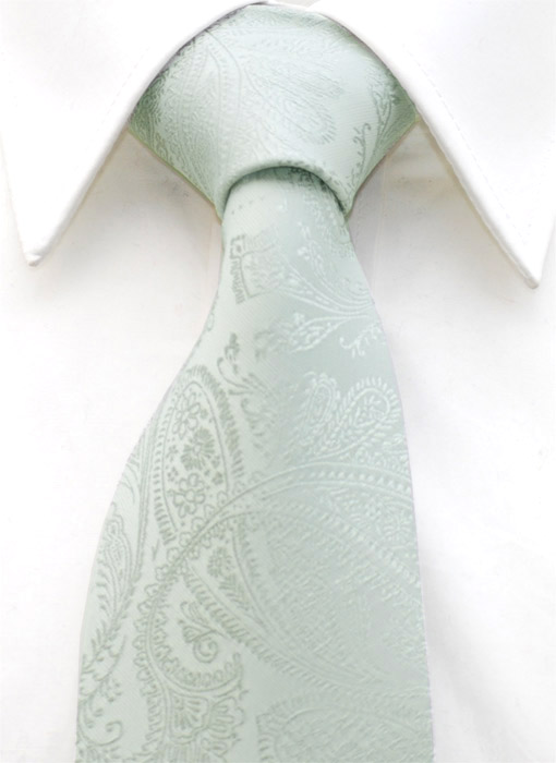 Väst+slips Paisley Silvergrå - 3