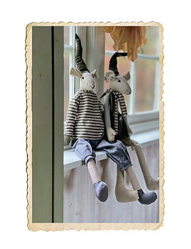Julmöss i tyg, flicka eller pojke