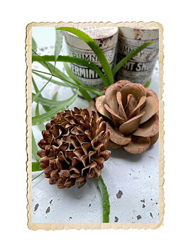 Metall blomma, dahlia/ros