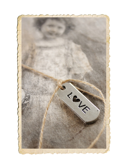 Love berlock, antik silver - 2