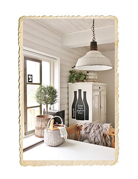 Chalkboard sticker, vinflaskor