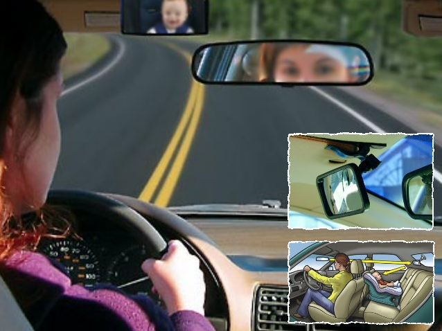 BACKSPEGEL FÖR SMÅ PASSAGERARE. MED KLÄMMA. - 3