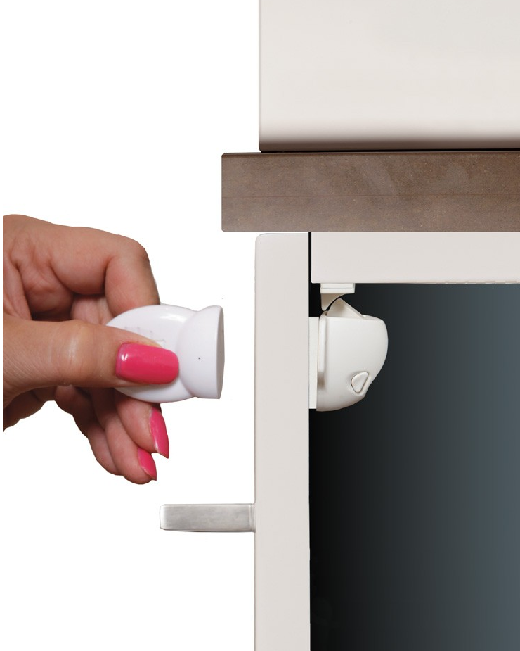NYA SJÄLVHÄFTANDE MAG LOCK.  8 LÅS +1 MAGNET - 4