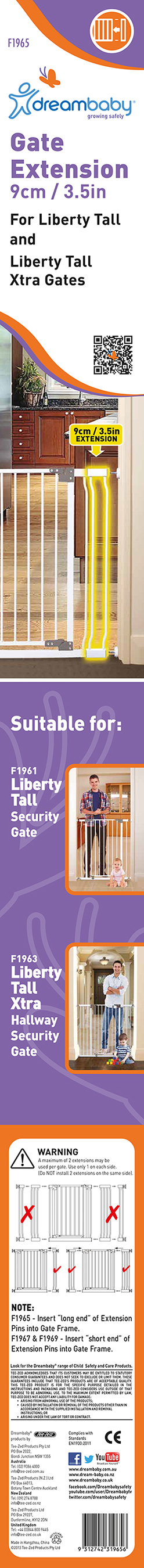 FÖRLÄNGNING LIBERTY EXTRA HÖG VIT. 9 CM