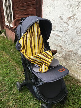 Barnvagnsdraperi muslintyg Tiger 