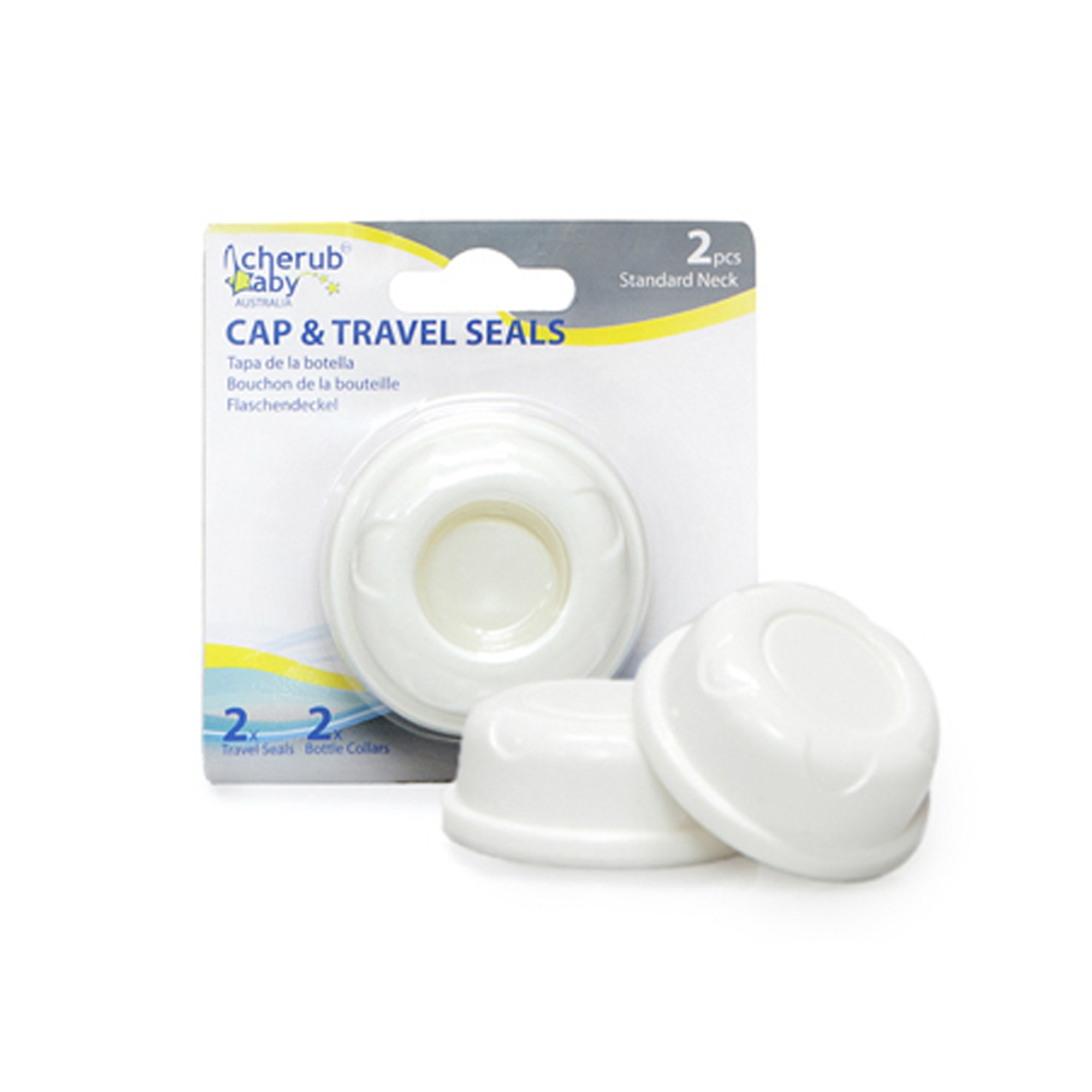 Cherub Baby Wide Neck Travel Caps