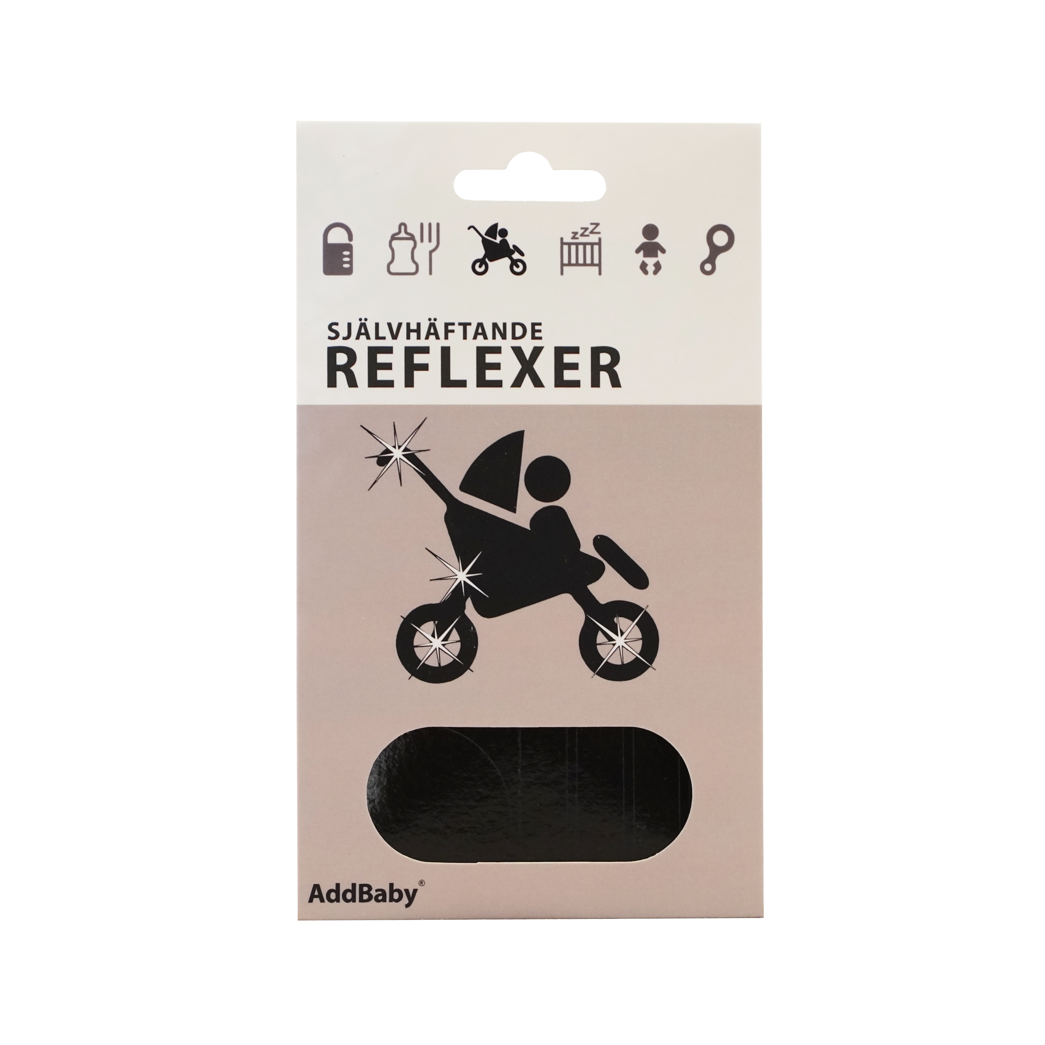 Reflexklistermärken Svart