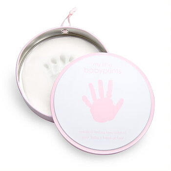Hand/Fotavtryck i Plåtburk Rosa