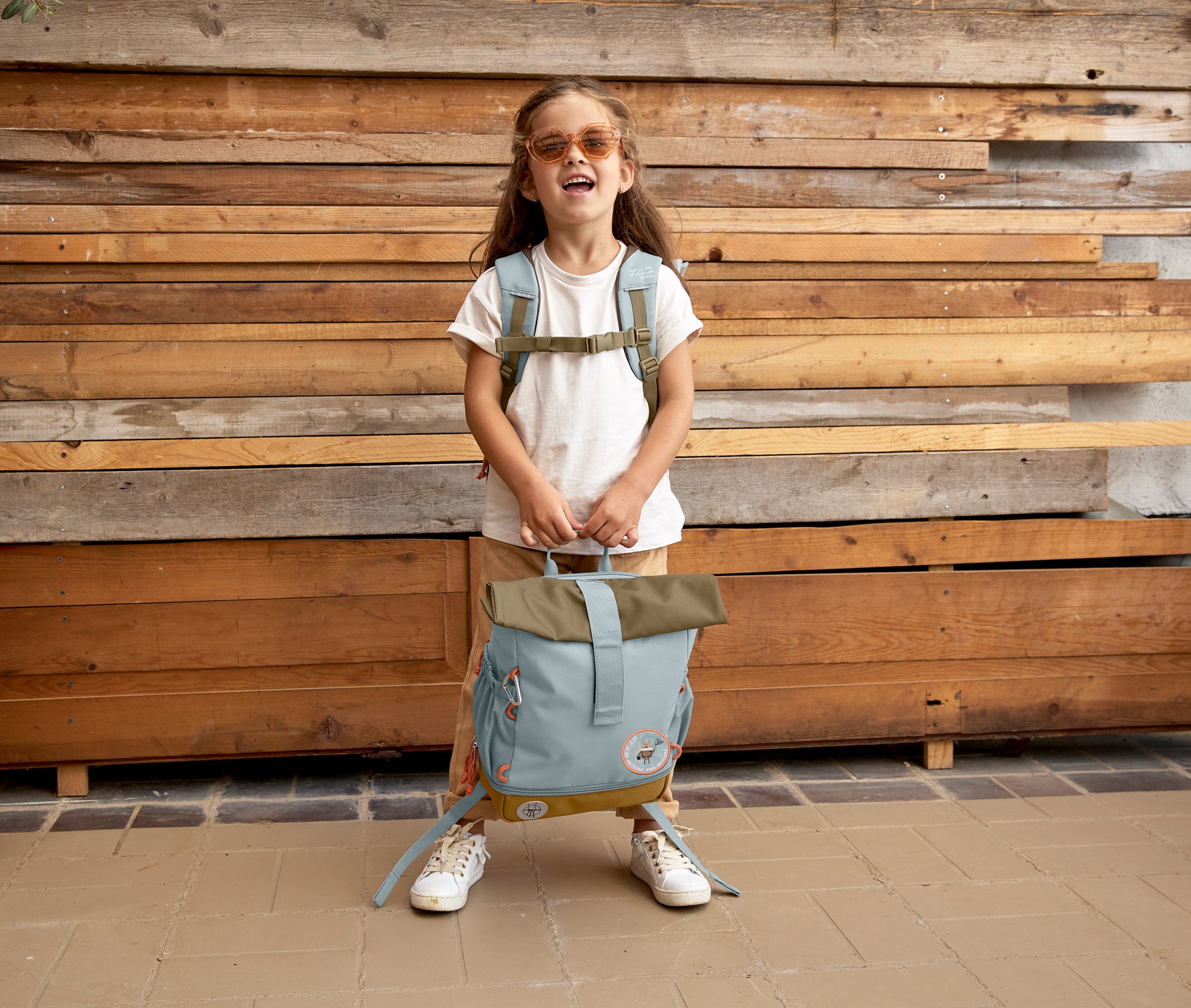 Lässig Mini Rolltop Backpack Nature light blue - 9
