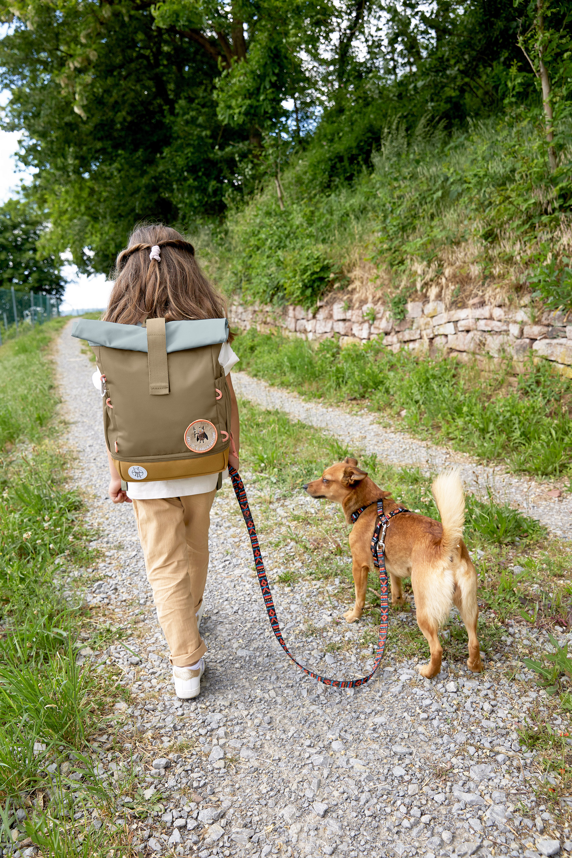 Lässig Mini Rolltop Backpack Nature olive - 16
