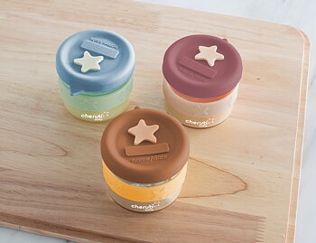 Cherub Baby Matburk Glas/Silikon 3x120 ml - Caramel & Mimosa