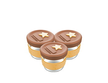 Cherub Baby Matburk Glas/Silikon 3x120 ml - Caramel & Mimosa