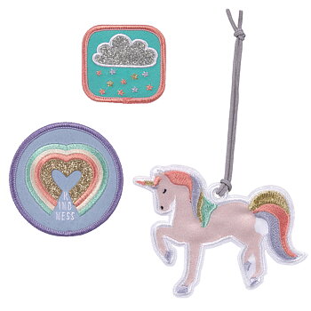 Lässig School Patches Set Unicorn glitter