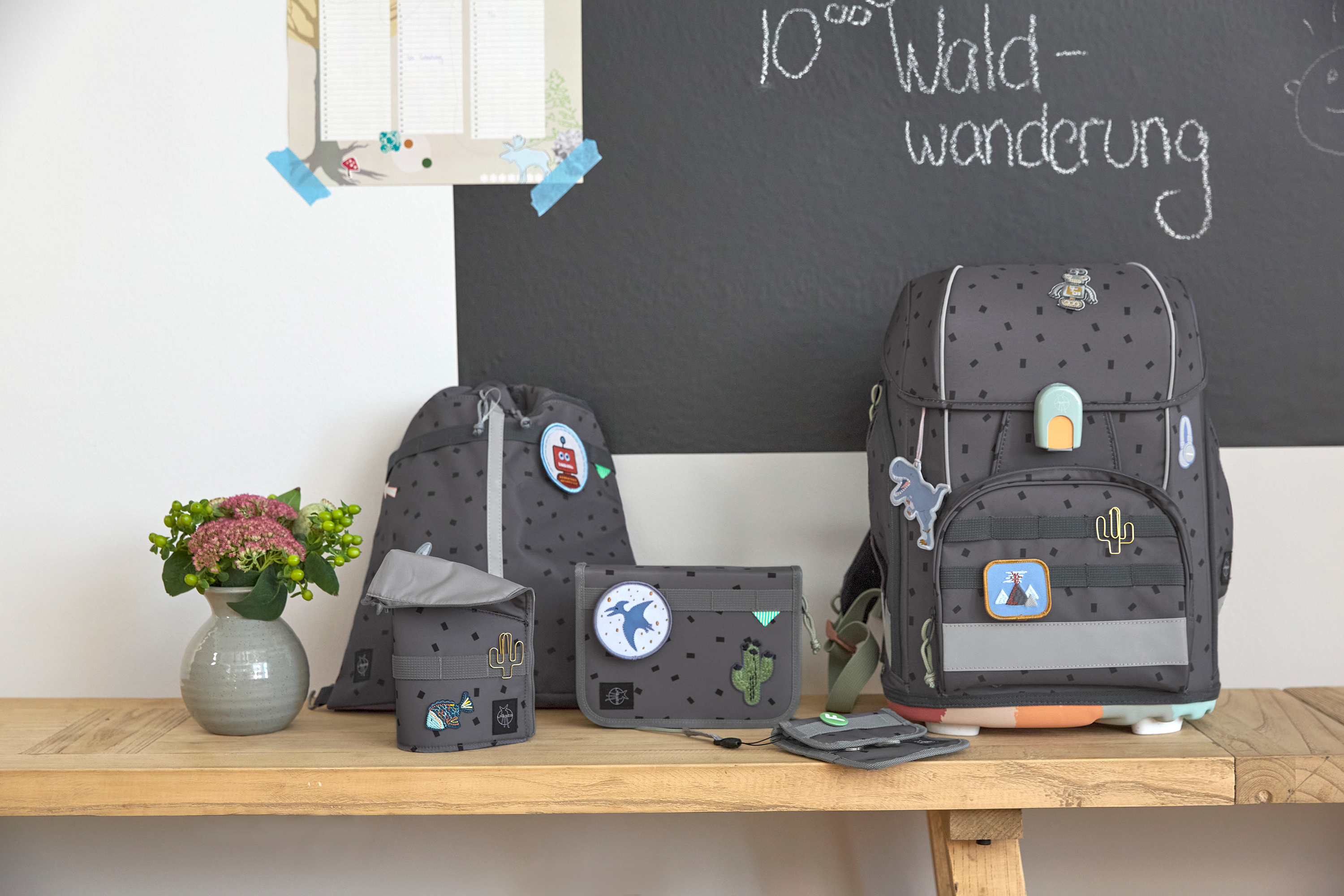 Lässig School Set Boxy Unique Speckles anthracite - 15