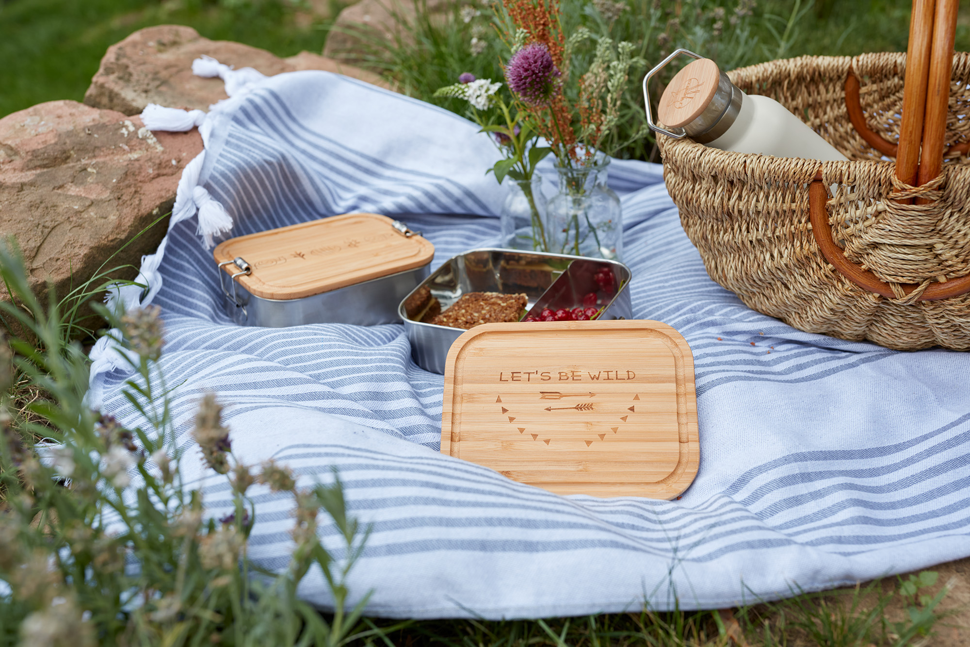 Lässig Lunchbox Stainless Steel Bamboo Garden Explorer - 9