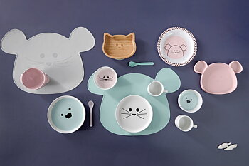 Lässig Bowl Silicone pink with suction pad