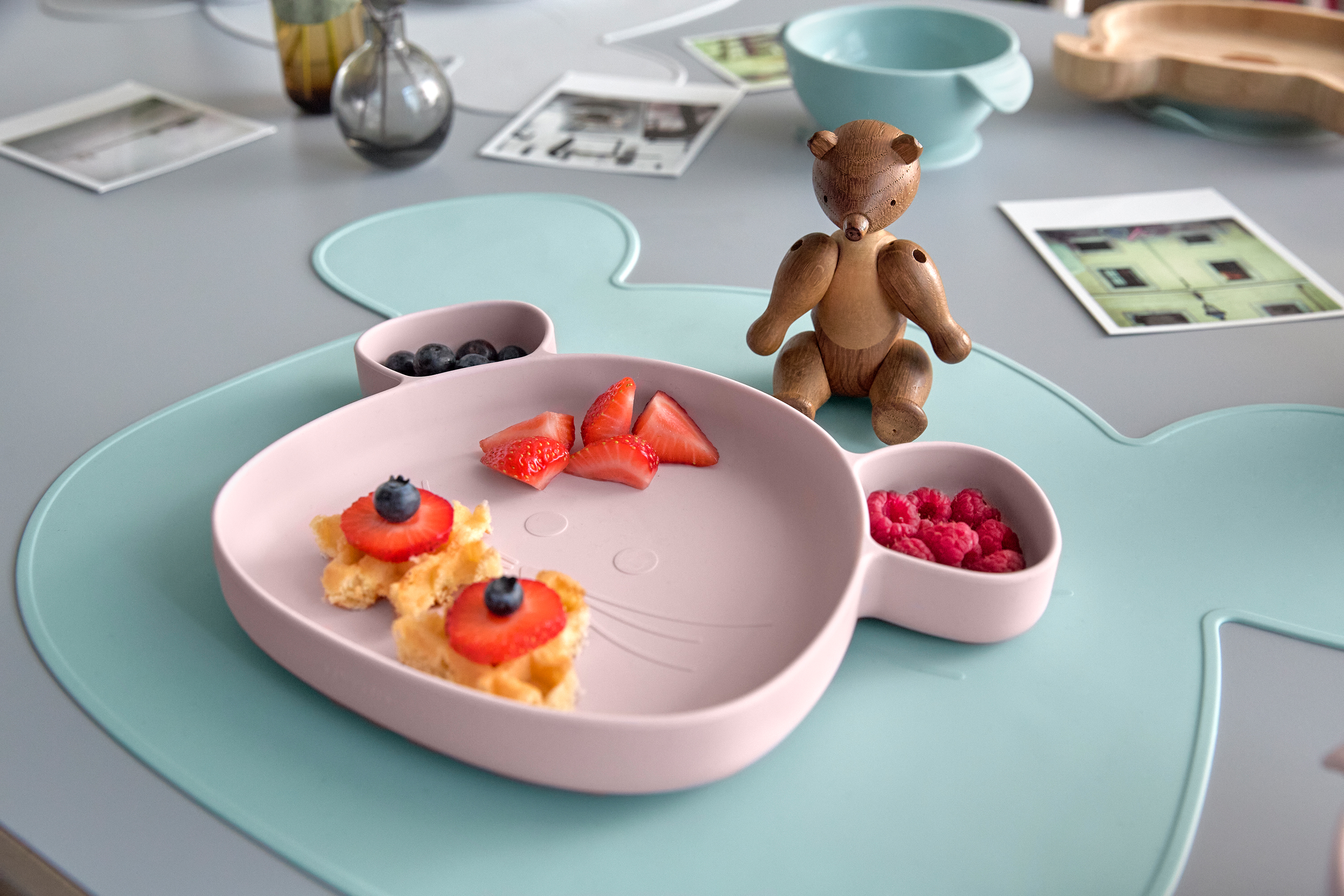 Lässig Section Plate Silicone Little Chums Mouse rose - 3
