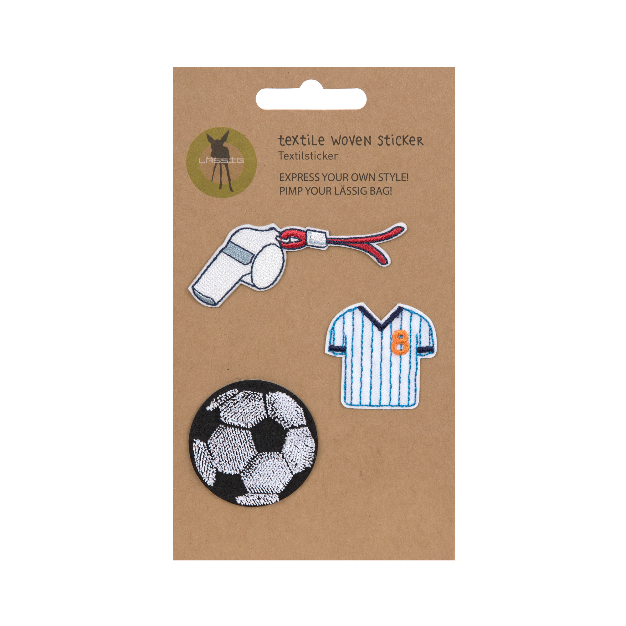 Lässig Textile Woven Sticker Stick on Football - 2