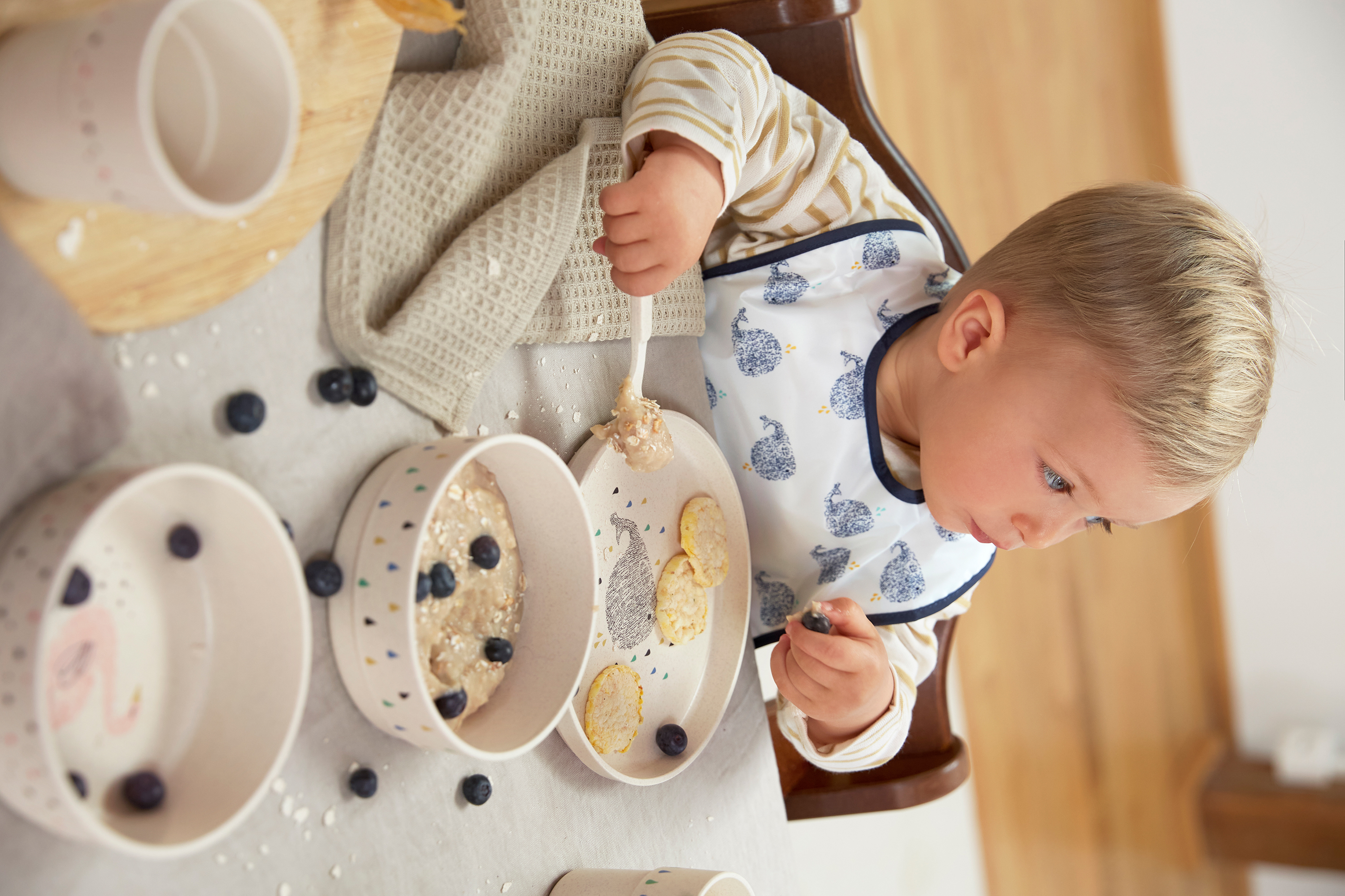 Lässig Dish Set PP/Cellulose Little Water Whale (Plate, Bowl, Mug, Spoon) - 5