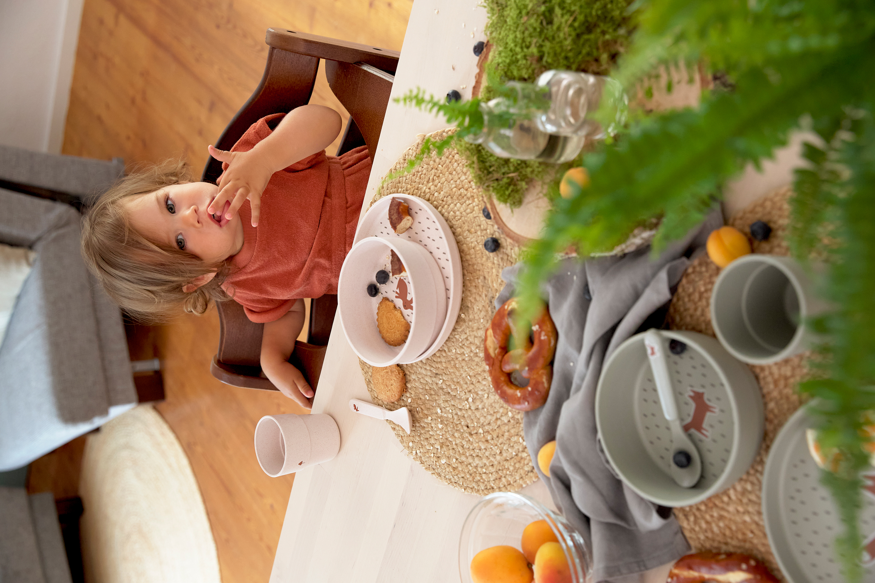 Lässig Dish Set PP/Cellulose Little Forest Fox (Plate, Bowl, Mug, Spoon) - 6