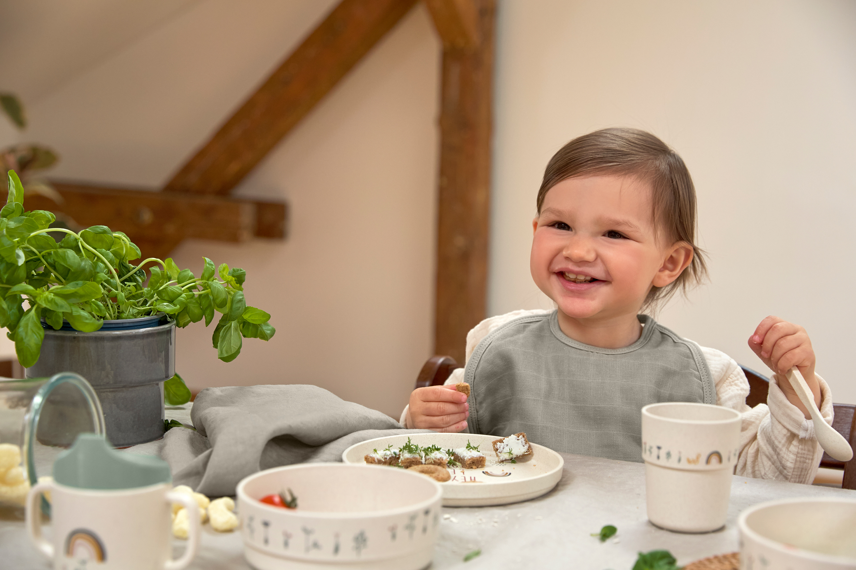 Lässig Dish Set PP/Cellulose Garden Explorer (Plate, Bowl, Mug, Spoon) - 5