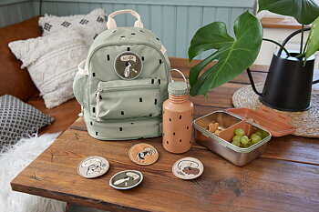 Lässig Lunchbox Stainless Steel Happy Prints Caramel
