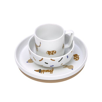 Lässig Barnservis Porcelain/Silicone Little Mateys