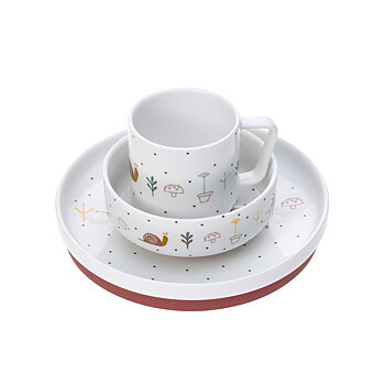 Lässig Barnservis Porcelain/Silicone Garden Explorer Snail