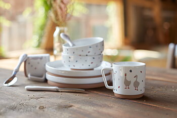 Lässig Barnservis Porcelain/Silicone Tiny Farmer