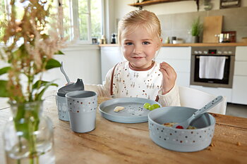 Lässig Matset PP/Cellulose Tiny Farmer Sheep/Goose Blue