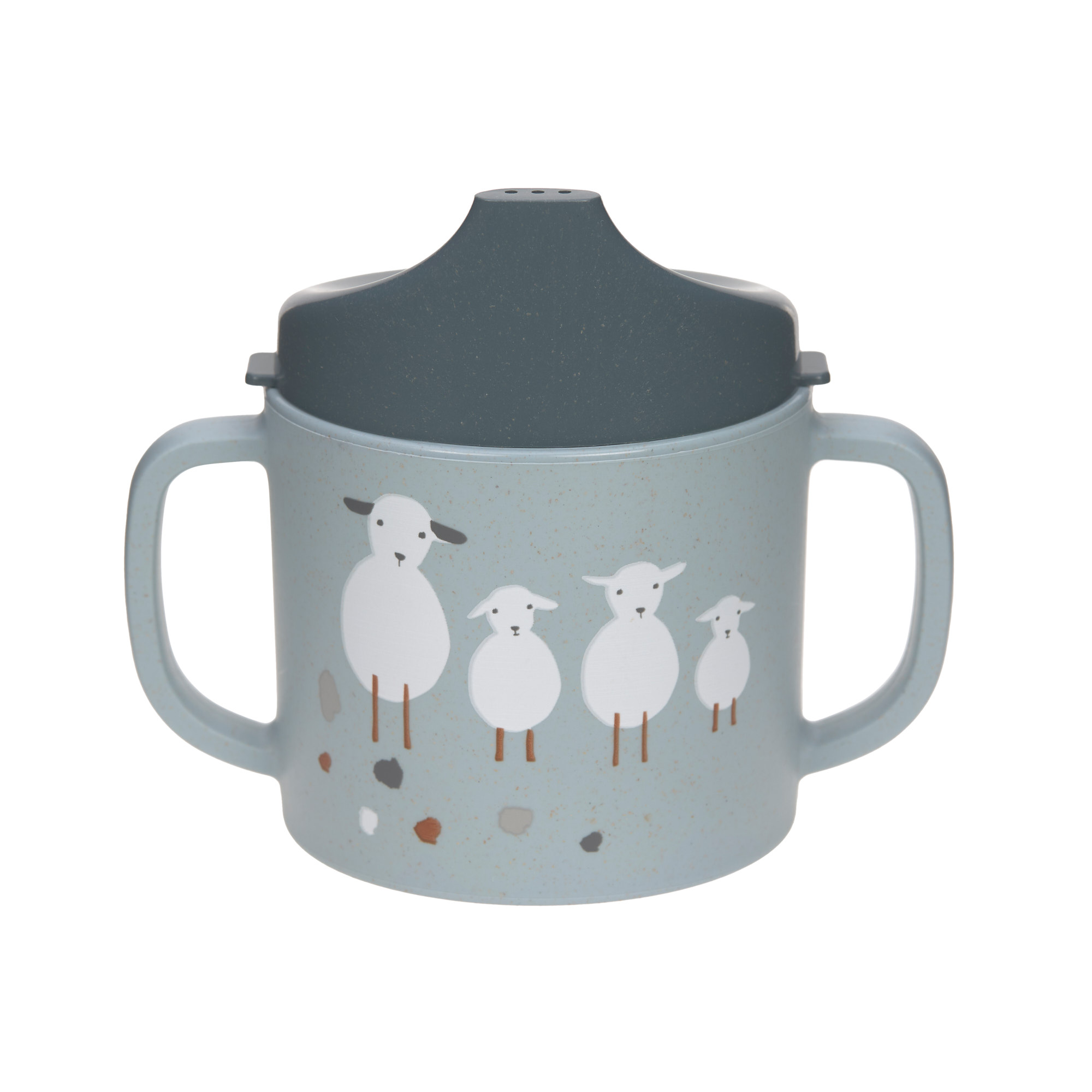 Lässig Sippy Cup PP/Cellulose Tiny Farmer Sheep/Goose Blue
