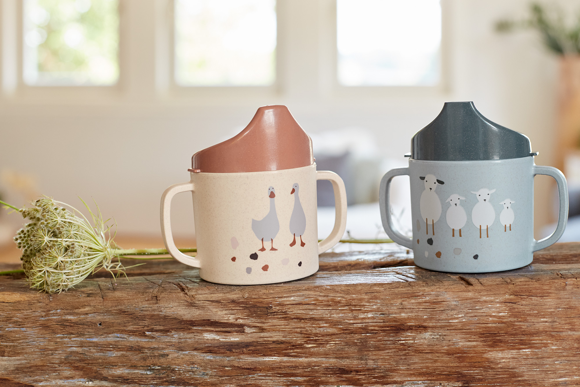 Lässig Sippy Cup PP/Cellulose Tiny Farmer Sheep/Goose Nature - 2