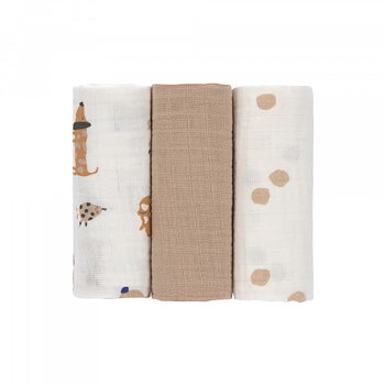 Lässig Swaddle & Burp Blanket M Little Mateys Royal Blue