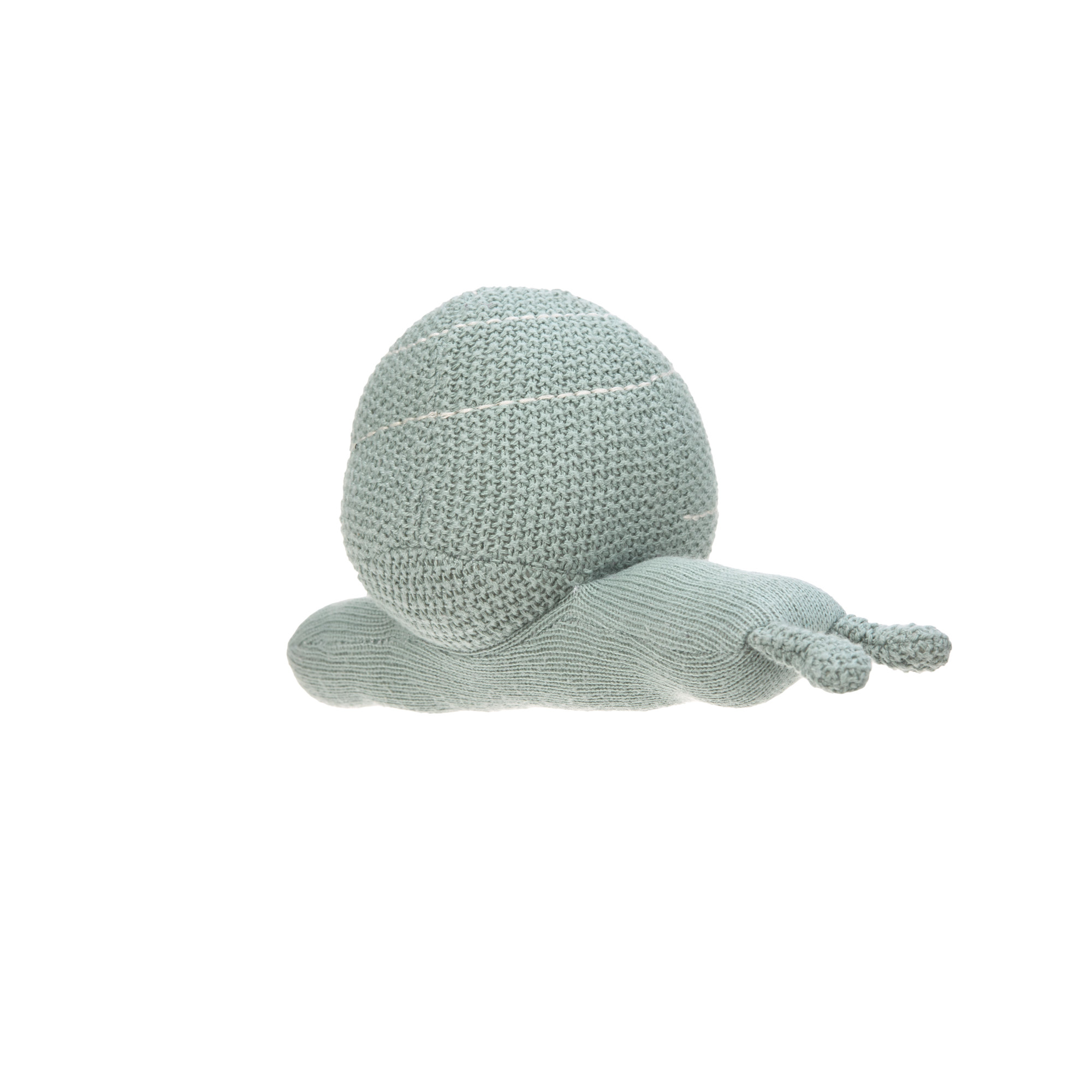 Lässig Knitted Toy with rattle Garden Explorer Snail Green - 4