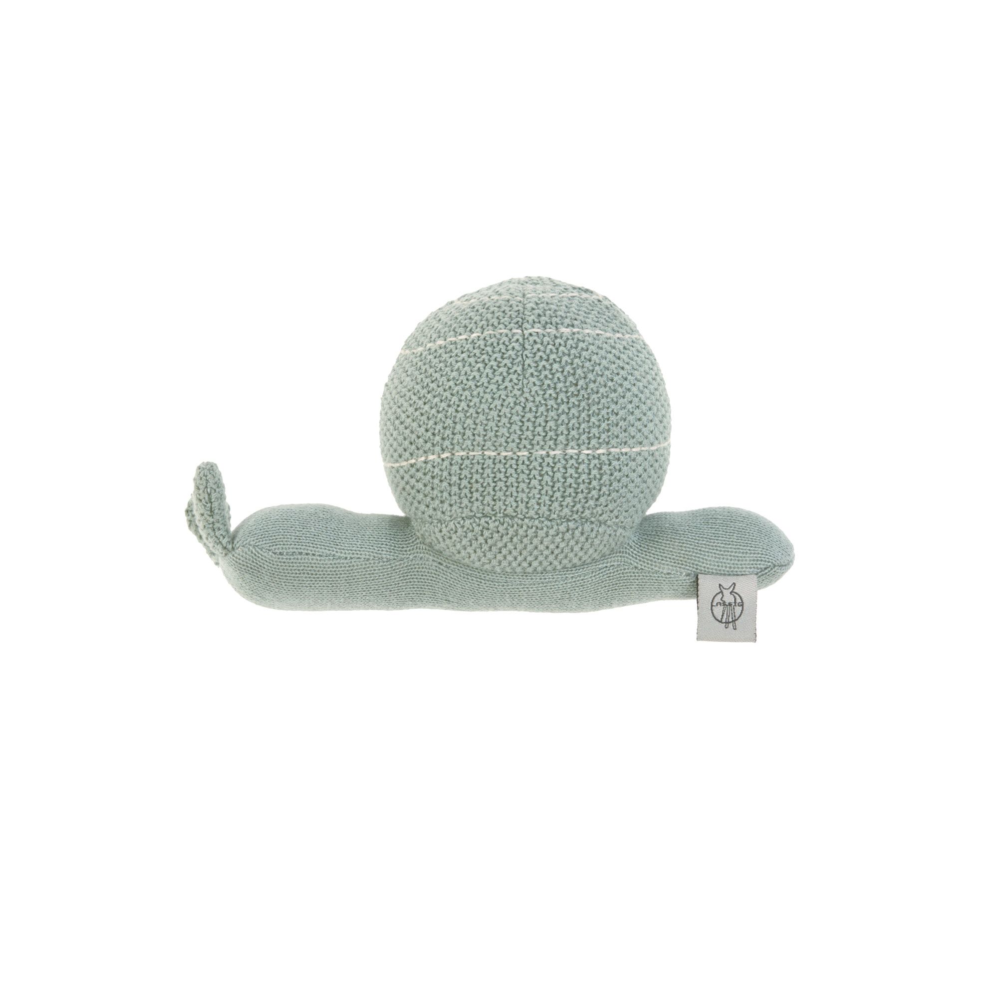 Lässig Knitted Toy with rattle Garden Explorer Snail Green